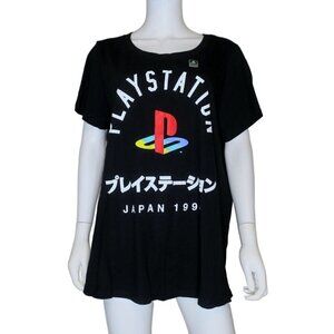 Torrid PlayStation T-shirt Japan 1994 Ripple Junction Black Short Sleeve 2 (2X)